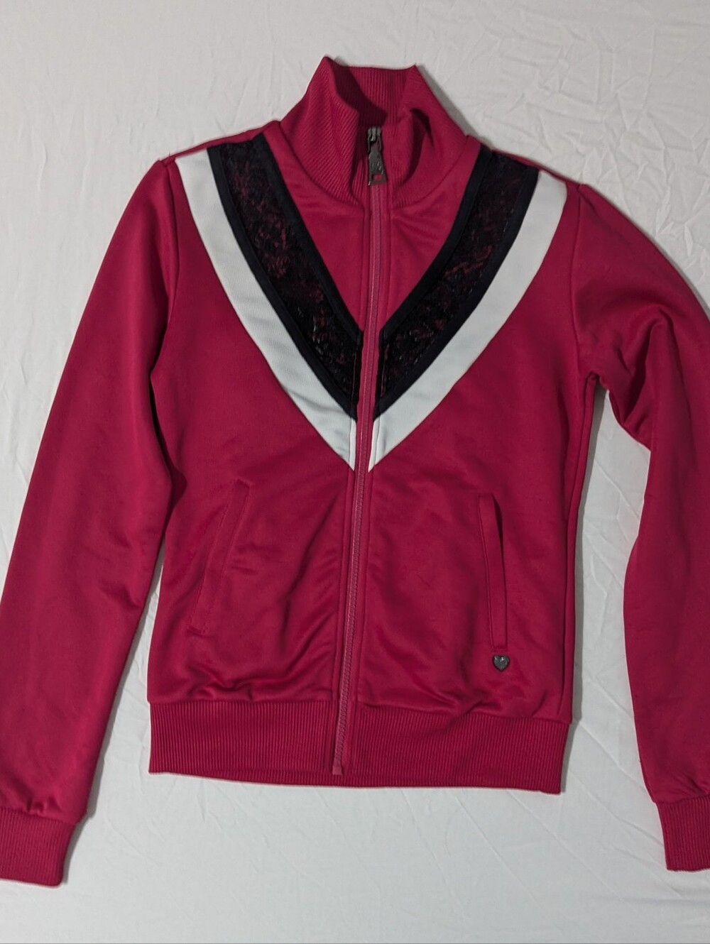 MY TWIN By Twinset Women's Fuchsia Long Sleeve Zip Up Active Sweater Size XXS